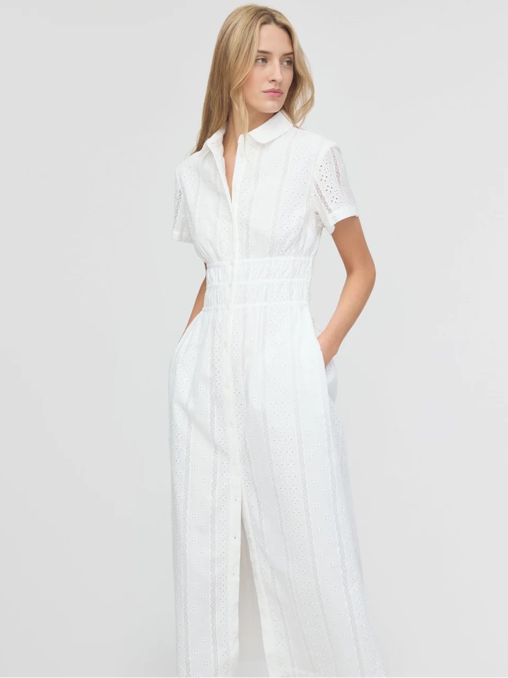 Hill House - The Jamie Nap Dress in White Broderie Voile - L - Picture 3 of 8